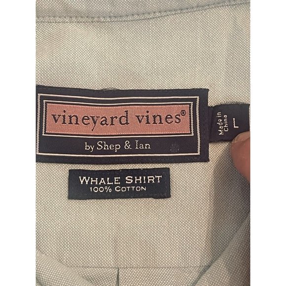 Vineyard Vines Shirt Adult Large‎ Mint Green Long Sleeve Button Up Shirt - Picture 5 of 5